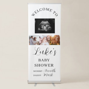 Sip and See Party Photo Collage Welcome Retractable Banner