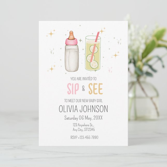 Sip And See, Welcome Baby Girl, New Baby Party