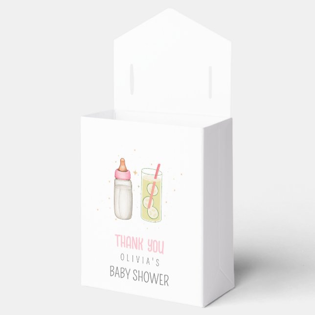 Sip And See, Welcome Baby Girl, New Baby Party Favor Boxes (Opened)