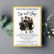 Sip and Shop Pop Up Shop Invitation