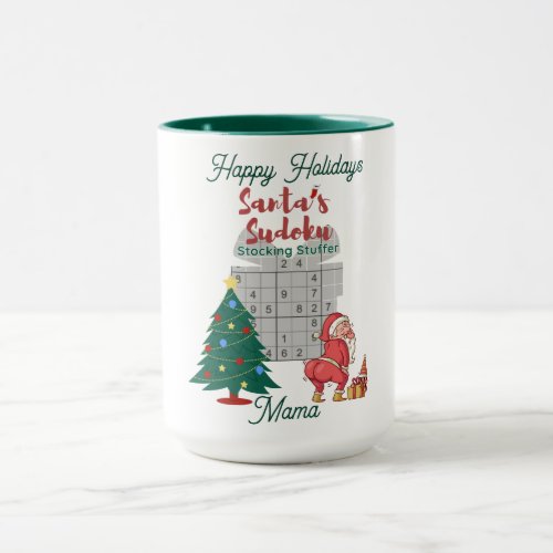 Sip and Solve Cozy Christmas Sudoku Coffee Cup