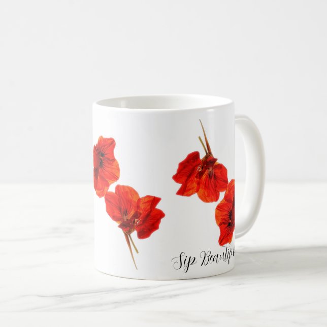 Sip Beautifully 11 oz. Coffee Mug (Nasturtium) (Front Right)