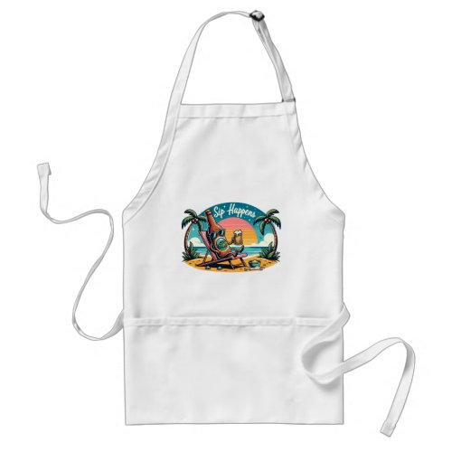 Sip Happens Adult Apron