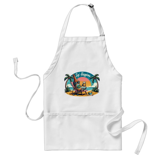 Sip Happens Adult Apron (Front)