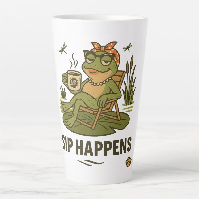 Sip Happens – Frog Sass Coffee Mug (Front)