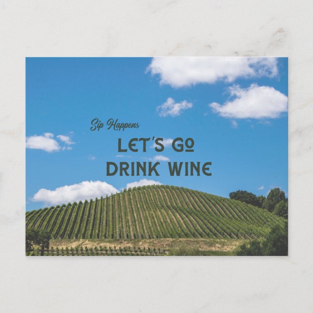 Sip Happens Postcard (Front)
