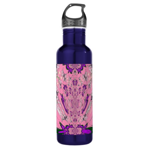 Sip in Style Beautiful Baby Pink Purple Shade Art Stainless Steel Water Bottle