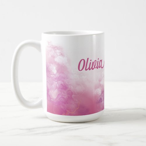 Sip in Style Pink marble design Coffee Mug