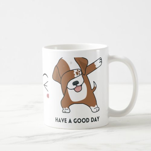 Sip in Style Where Giraffe Meets Doggy Charm on  Coffee Mug