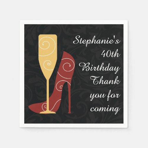 Sip in Style Wine Champagne Paper Napkins
