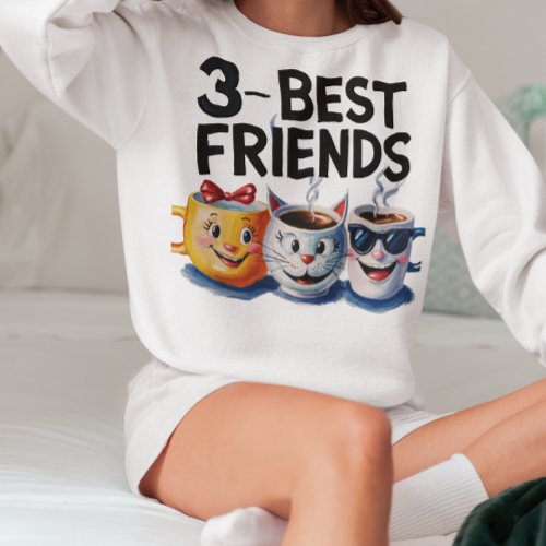 Sip Laugh Repeat 3 Best Friends Coffee Mug  T_Shirt