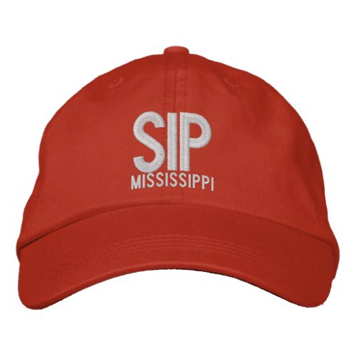 SIP _ Mississippi State Code Embroidered Baseball Cap