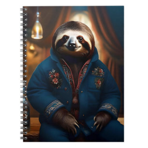 "Sip 'n' Slow: The Cozy Sloth in a Drinking Jacket Notebook