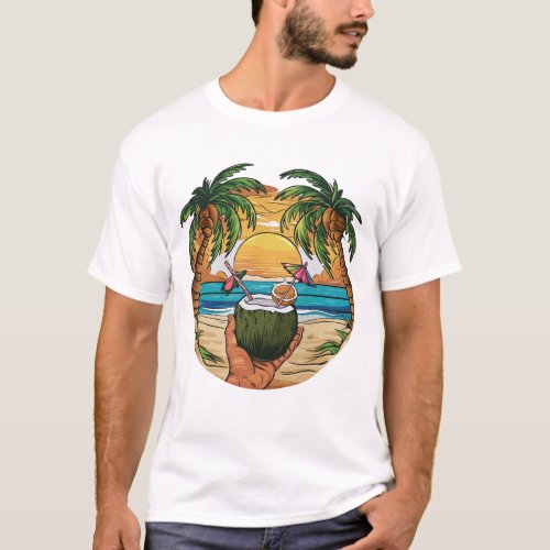 Sip on the Sun Embrace the Endless Summer Vibes T_Shirt