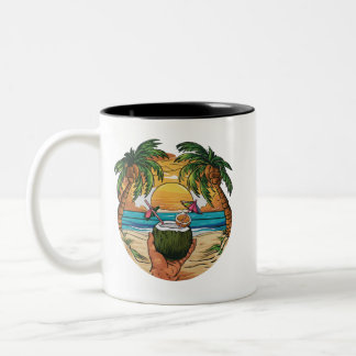 Sip on the Sun: Embrace the Endless Summer Vibes Two-Tone Coffee Mug