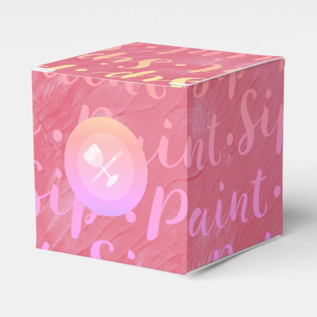 Sip & Paint Favor Boxes (Front Side)