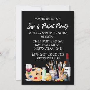 Sip & Paint Invitation
