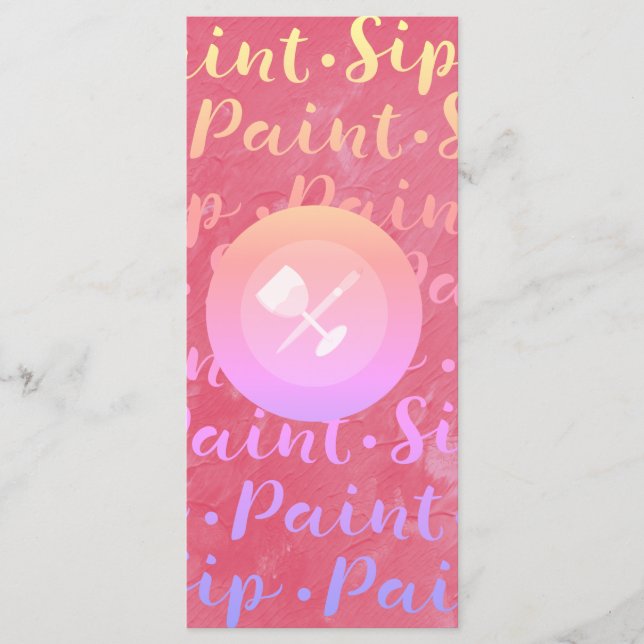 Sip & Paint Menu (Front)