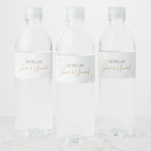 Sip, Relax, Shine & Unwind Water Bottle Labels