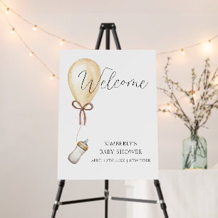 Sip & See Balloon Bottle Baby Shower Welcome Sign