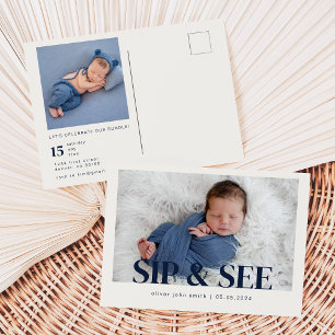 Sip & See Party Invitation Post Card
