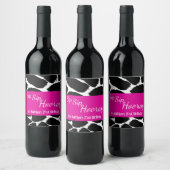 Sip Sip animal print custom birthday wine labels (Bottles)