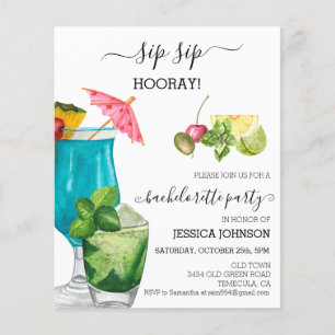 Sip Sip Hooray Bachelorette Party Cocktail