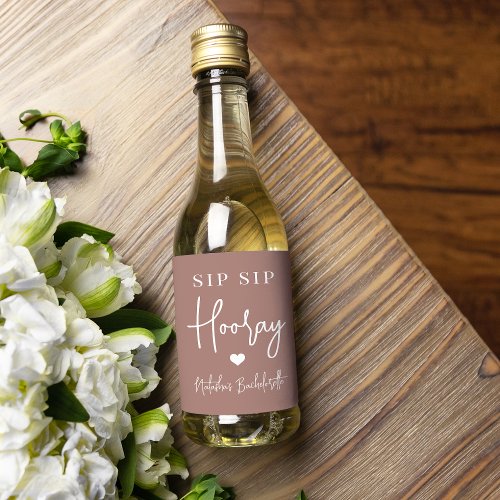 Sip Sip Hooray Bachelorette Party Favor Wine Label