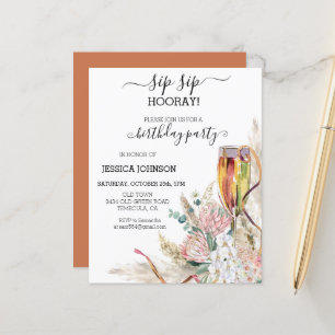 Sip Sip Hooray Birthday Party Budget Champagne