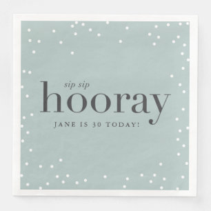 sip sip hooray birthday party napkin