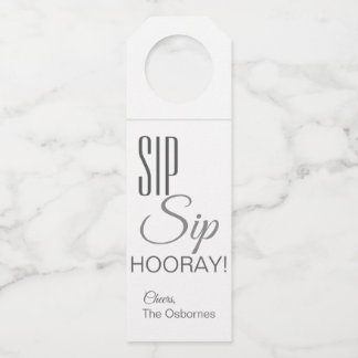 Sip Sip Hooray! Bottle Hang Tag