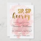 Sip Sip Hooray Bridal Shower Invitation (Front)