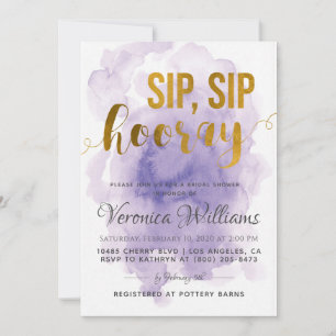 Sip Sip Hooray Bridal Shower Invitation