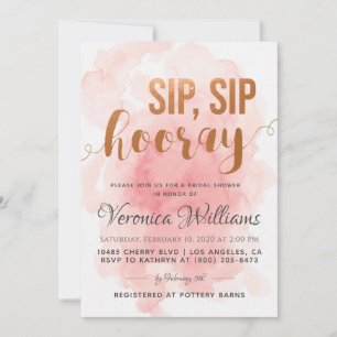 Sip Sip Hooray Bridal Shower Invitation