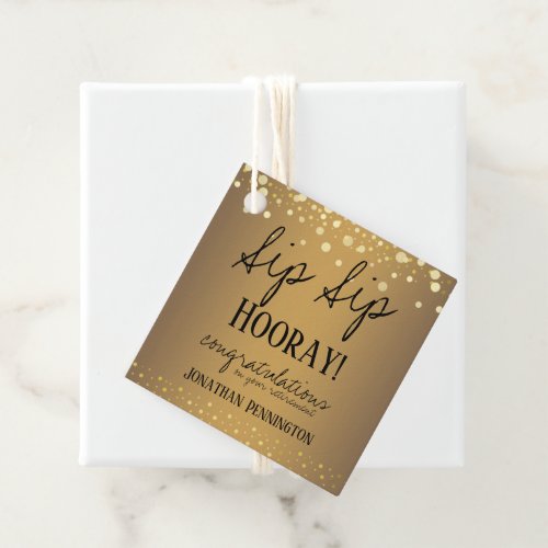 Sip Sip Hooray Congratulations Retirement  Favor Tags