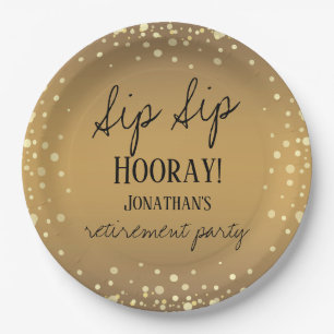 Sip Sip Hooray Congratulations Retirement Paper Plates