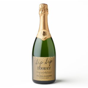 Sip Sip Hooray Congratulations Retirement Wine Lab Sparkling Wine Label