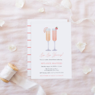 Sip Sip Hooray Mimosa Bar Cocktail Bridal Shower Invitation