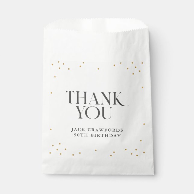 Sip sip hooray modern elegant birthday party thank favor bag (Front)