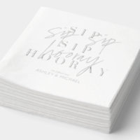 Sip Sip Hooray Modern Engagement Party Silver