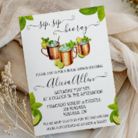Sip, Sip, Hooray! Moscow Mule themed Bridal Shower