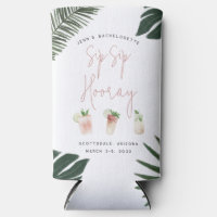Pineapple Party Personalized Slim Can Cooler
