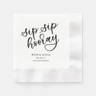 Sip Sip Hooray Personalized Napkin
