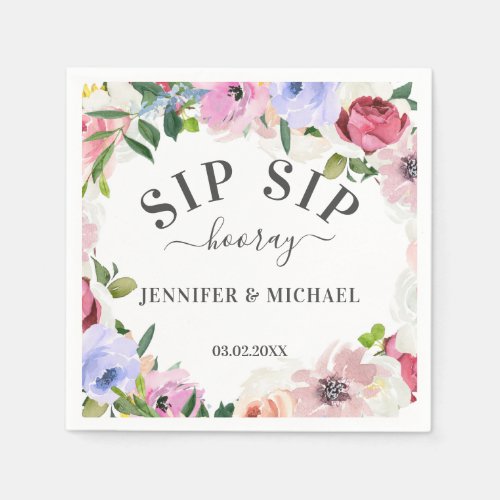 SIP SIP HOORAY  Weddings Paper Napkin