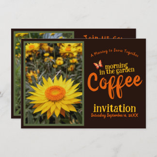 Sip Smile & Celebrate Coffee Morning in the Garden Invitation
