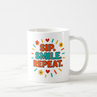 Sip. Smile. Repeat. – Minimalist Mug