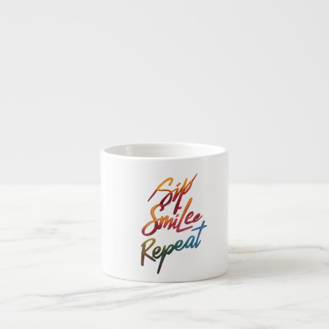 Sip, Smile, Repeat - Specialty Espresso Mugs (Front)