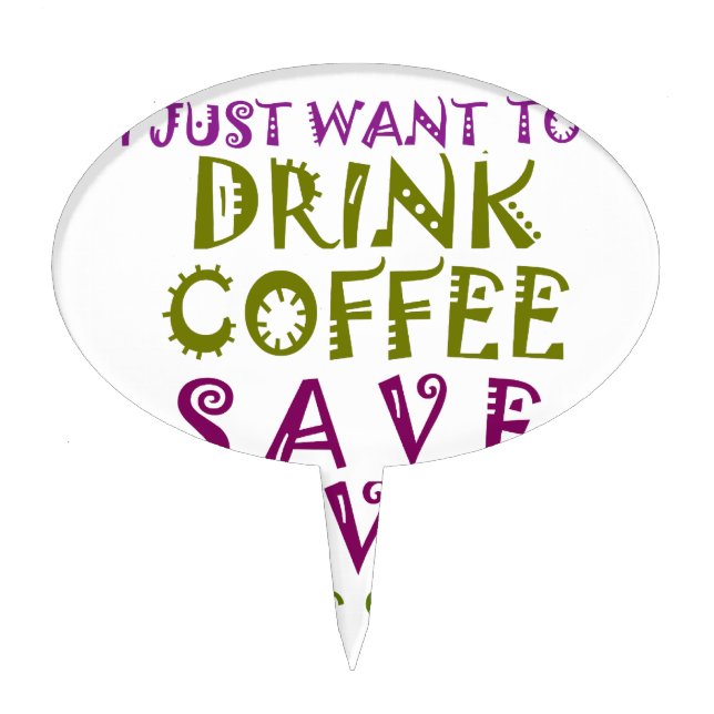  Sip, Snap Repeat Chasing Caffeine Selfies design Cake Topper (Front)