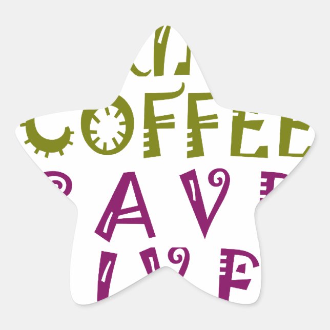  Sip, Snap Repeat Chasing Caffeine Selfies design Star Sticker (Front)