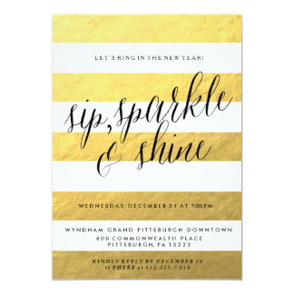 SIP, SPARKLE, SHINE Holiday Party Invitation